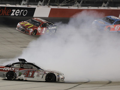Kurt Busch spins last in the Southern 500.