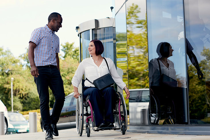 Motability Scheme customer in wheelchair